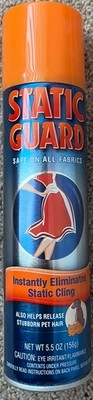Static Guard 5.5 Ounce Aerosol Fabric Static  Spray Vintage