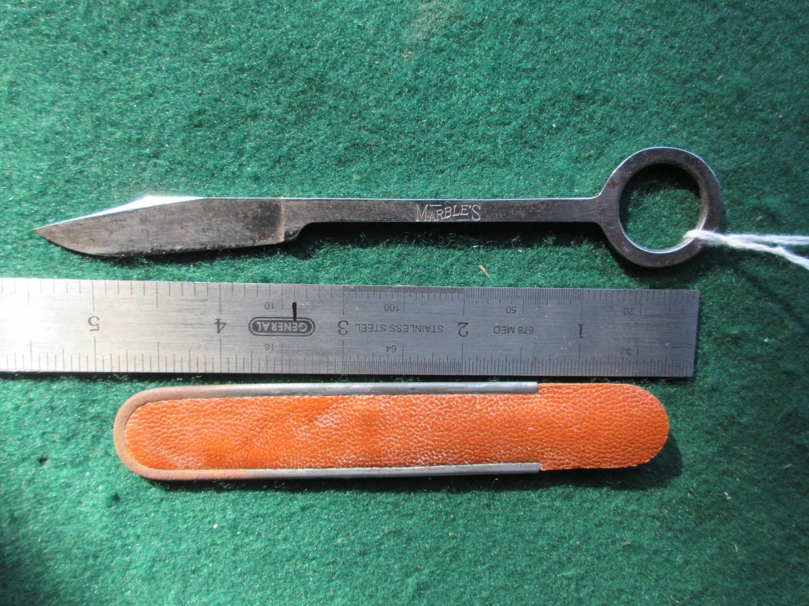 Marble Knife Ring Rout Knife Second Model, USA Made 1930 W/Sheath Ex ...