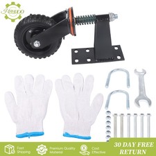 Heavy Duty Fence 6" Gate Wheel with Brake, 360 Degree Rotation, 500LB Capacity