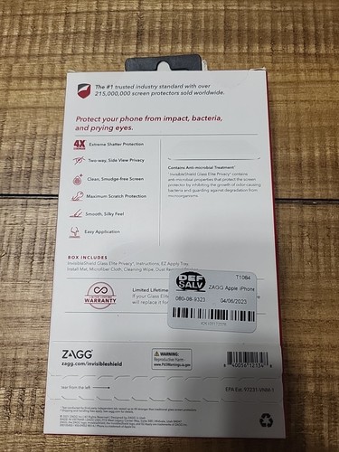 ZAGG Apple iPhone SE (2nd/3rd gen)/8/7 InvisibleShield Glass Elite ...