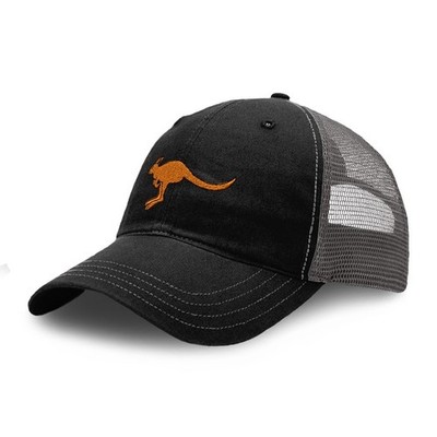 Richardson Soft Mesh Cap Hat Embroidered One Size, Black Charcoal Design Only 