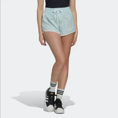 Adidas Short Femme Bleu Cordon de Serrage Taille Élastique HK5089 T34 XS - Photo 1/4