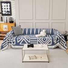 Boho Couch Cover Soft Chenille Couch Covers for 2 Cushion Couch Sofa Washable...