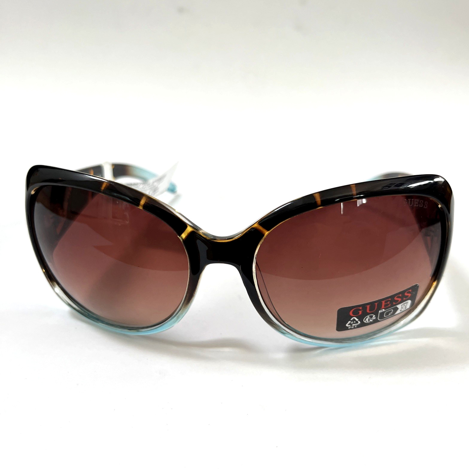 Occhiali da sole GUESS oversize GUF200 blu tartaruga foto 2