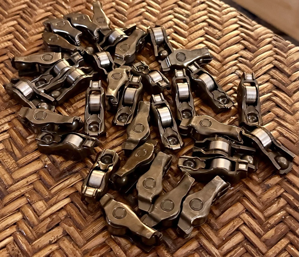 Lote de brazos basculantes de rodillo motor BMW OEM E93 N54 335i reacondicionados originales ✅ Foto 3 de 4