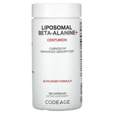 Liposomal Beta-Alanine+, Centurion, CarnoSyn, Enhanced Absorption, 180 Capsules