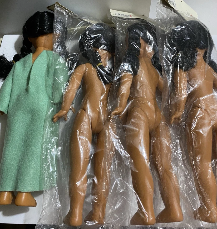 4 винтажных тела кукол из волокна Craft World Friends индейцы - Изображение 4 из 4