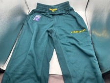 Nuovo Umbro anni 90 Pro Training Fleece Pantaloni da Pista Uomo Large Verde