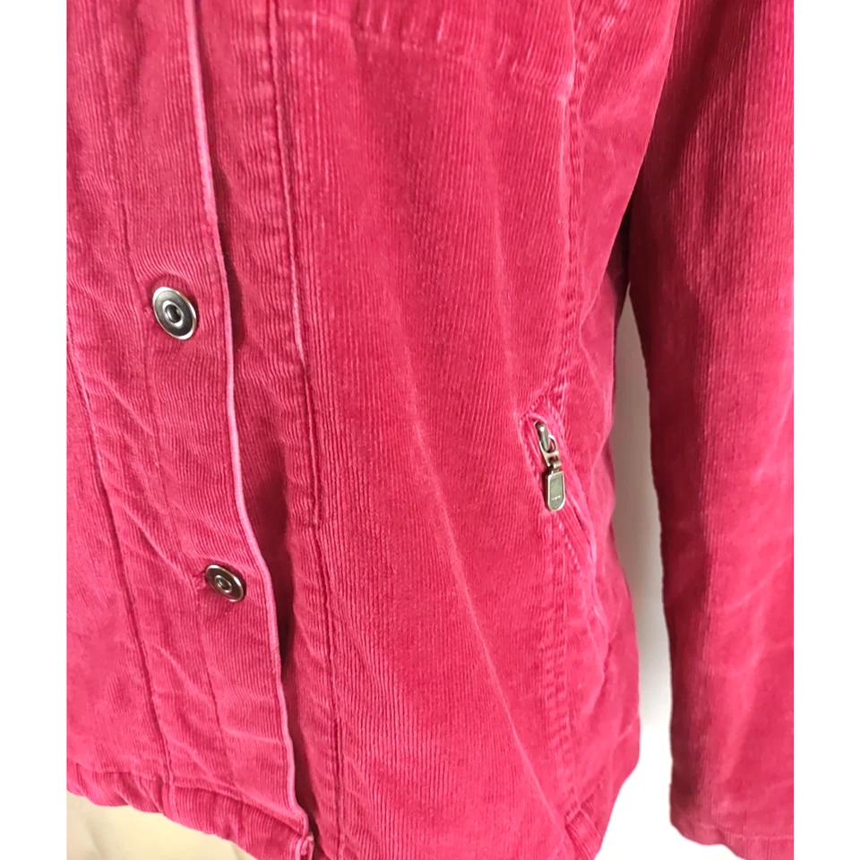 Chaqueta de pana elástica Christopher Banks para mujer talla X grande rojo óxido marrón Foto 3 de 4