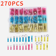 270Pcs Heat Shrink Wire Connectors Marine Automotive Waterproof Terminals Set