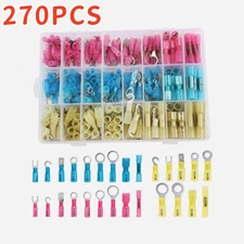 270Pcs Heat Shrink Wire Connectors Marine Automotive Waterproof Terminals Set