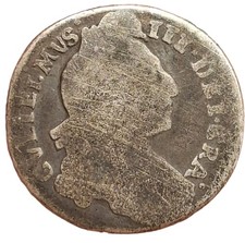 1696 King William III .925 Silver Sixpence