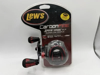 Lew's Carbon Fire Speed Spool Left Handed Baitcast Reel - CF1SHLBC