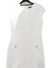 Karen Millen Bodycon Mini Dress S in Cream RRP £89