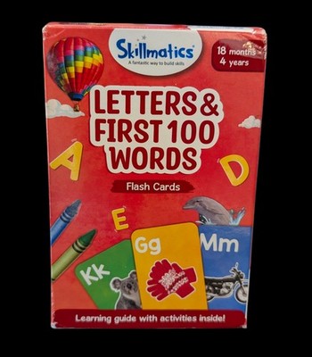 Skillmatics LETTERS & FIRST 100 WORDS Flash Cards 4 Categories, Skills, Teaching