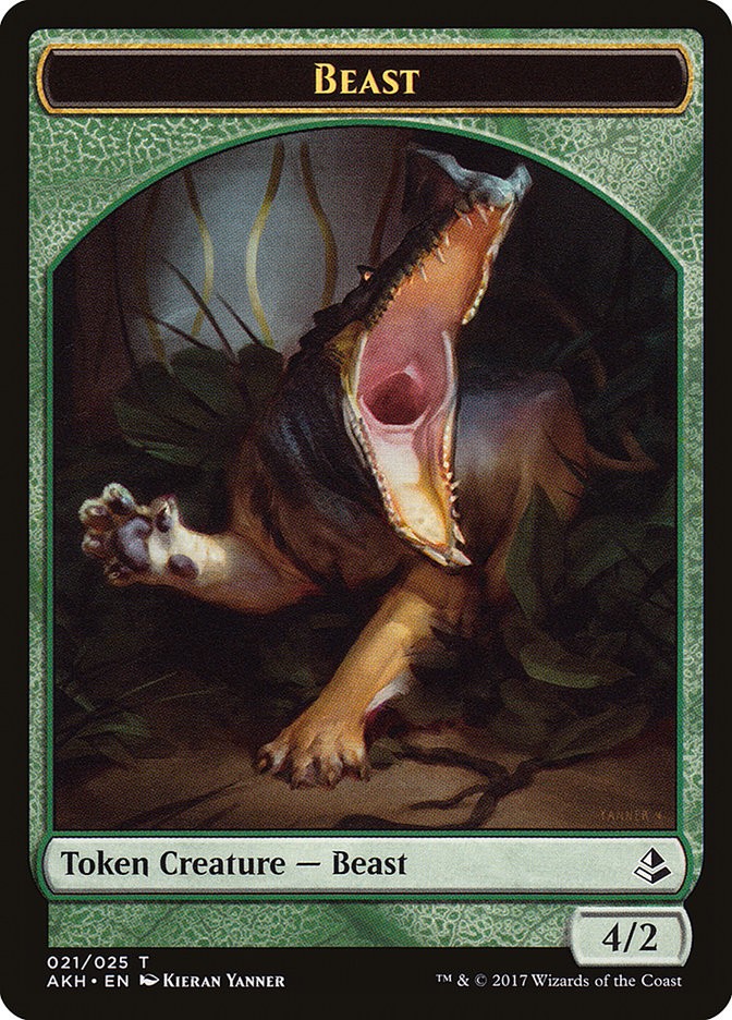 8x Beast Token (4/2 creature) - NM/LP - Amonkhet - SPARROW MAGIC