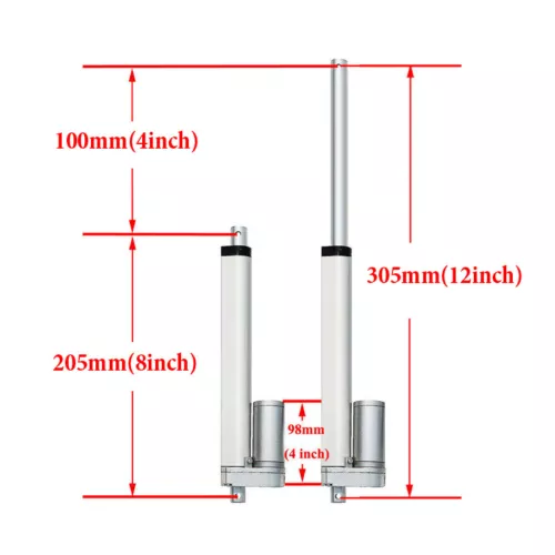 12V 700N 15mm / s Elektryczny napęd liniowy Siłownik liniowy Silnik liniowy 50-1300mm - Zdjęcie 39 z 47