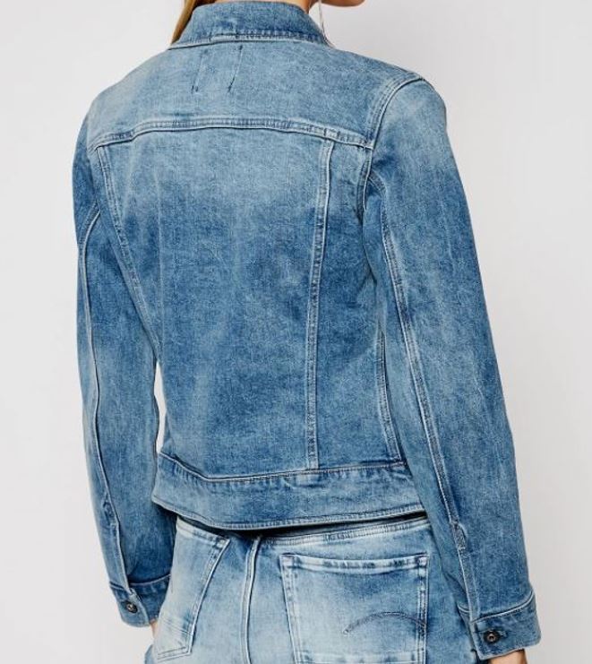 G-STAR RAW women's jacket denim jacket 3301 slim jacket stretch denim light blue size S image 3