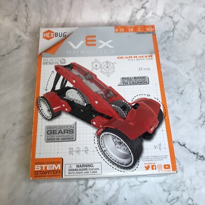 Hexbug VEX Robotics Gear Racer Pull Back Car 105+ Pcs - New Open Box