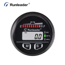 12-48V Lead-Acid Battery Indicator, Voltage Gauge Alarm For Golf Cart Forklift