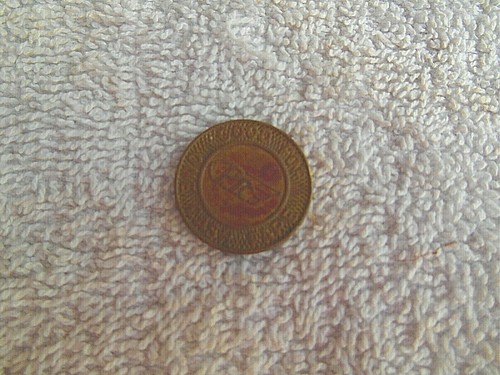 LOT OF 2 PHILADELPHIA TRANSPORTATION COMPANY PTC ONE FARE METAL TOKEN COINS - Foto 11 di 11