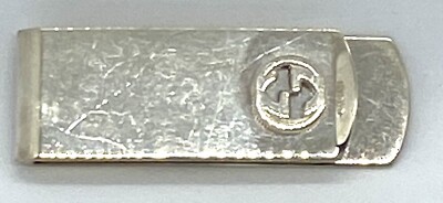 Vintage Sterling Silver Gucci Logo Money Clip 24.50g 1.3/8 x 0.3/4