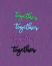 WEDDING WORDS TOGETHER die cuts scrapbook cards