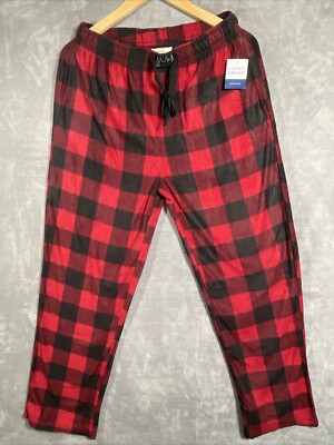 Lucky Brand Sleepwear Pants Women’s M Red Blk Buffalo Plaid Flannel  Drawstring