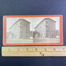 H.E. Sharp's Photography Studio 35 Hanover Street Boston Stereoview c1867 X1925