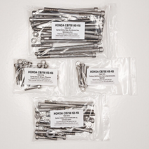 Vis allen carter CB750 Honda Four en inox premium pour une finition moto parfaite