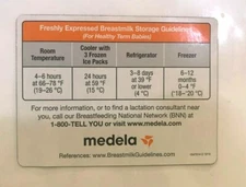 MEDELA magnet  breastmilk storage guidelines 