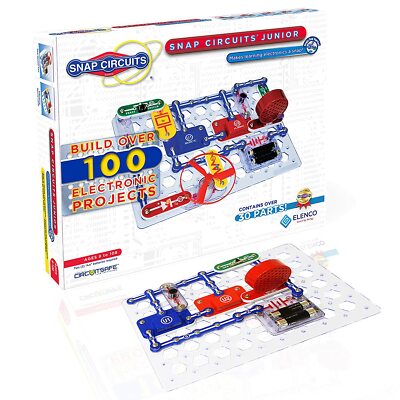 Elenco Electronic Snap Circuits Jr Kit: SC-100 Projects to build -NIB