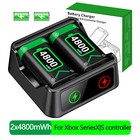 2x4800mWh Rechargeable Battery for Xbox Series/One-X/S/Elite  Controller Charger