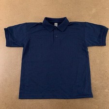 Gildan Dryblend Youth Size Medium Navy Blue Short Sleeve Polo New