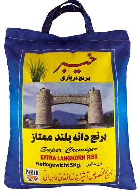 Kheybar Basmati Reis 5 Kg Langkorniger-Reis Rice biryani polo ris super cremig