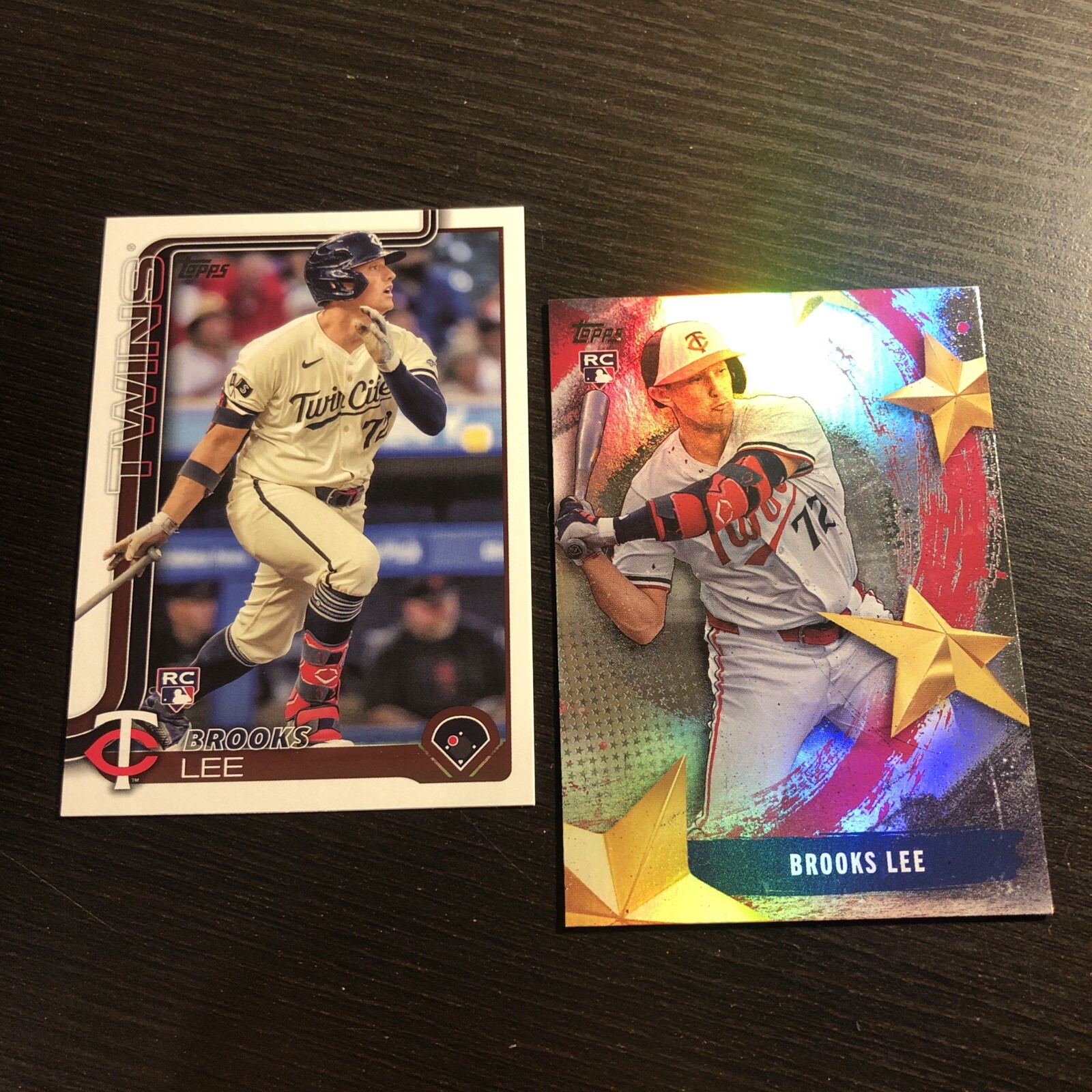 Brooks Lee 2025 Topps Series 1 RC #317 base & SMLB RC Insert Minnesota Twins