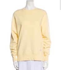 Tory Burch Sport Sweatshirt Yellow Crew Neck Long Sleeve XS