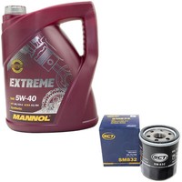 MotoröL Set 5W-40 5 Liter + ÖLfilter SM 832 FüR Dacia Logan Nissan Renault Clio