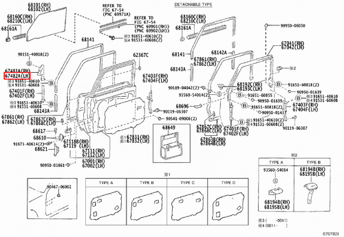 Genuine LandCruiser 79 78 75 70 Series Left LH Front Door Lower Frame Seal - Picture 6 of 9