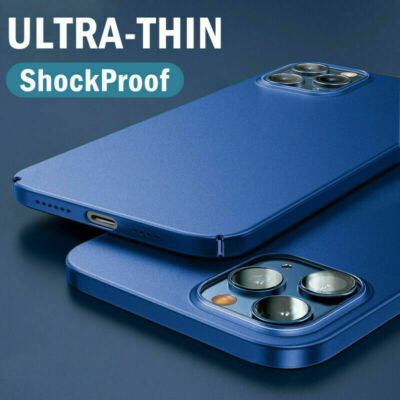 For iPhone 16 15 14 Pro Max 13 12 11 Slim Matte Hard Ultra-thin Phone Case Cover