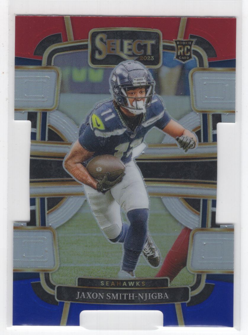 #87 2023 Panini Select Red and Blue Prizms Die Cuts Jaxon Smith-Njigba Rookie