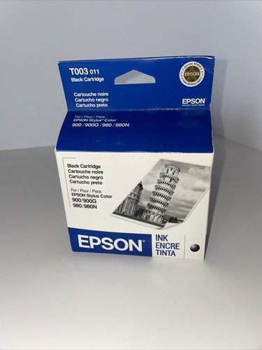 Epson Stylus Color Printer T003 011 Black Ink Cartridge OEM Genuine 02/ ...