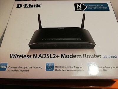 D-link adsl2+wi-fi n300 modem model dsl-27560b - mint 