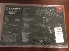 TekMat Pistol Mat For Glock 11"x17" Black Finish Cleaning Bench Mat