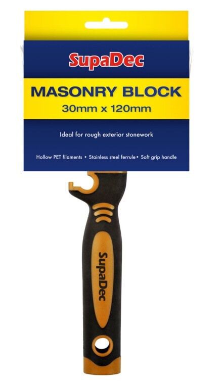 SupaDec DIY Decorating Outdoor Exterior Stone Masonry Block Brush - 30mm x 120mm