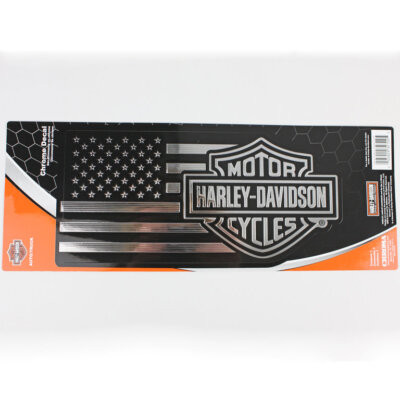 Harley Davidson B&S American Flag Fahne Chrom Großer Sticker Aufkleber Decal USA
