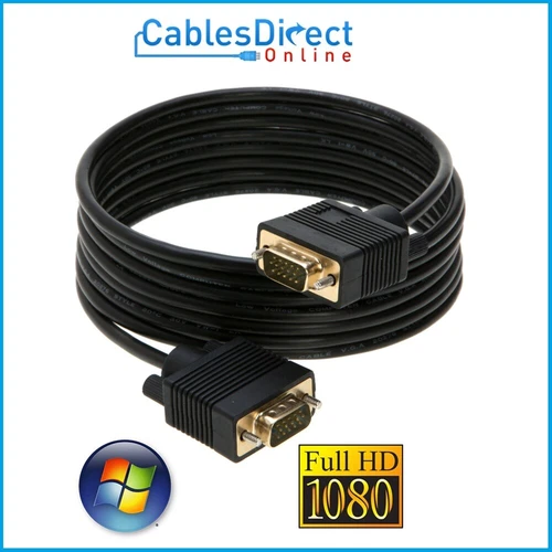 2x SVGA Male Monitor Cable Super Vga Cord 15 Pin 3ft 6ft 10ft 15ft 25ft 50ft lot