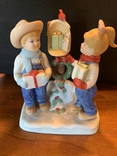 RETIRED HOMCO HOME INTERIORS DENIM DAYS # 57064-04 SHARING THE JOY OF CHRISTMAS