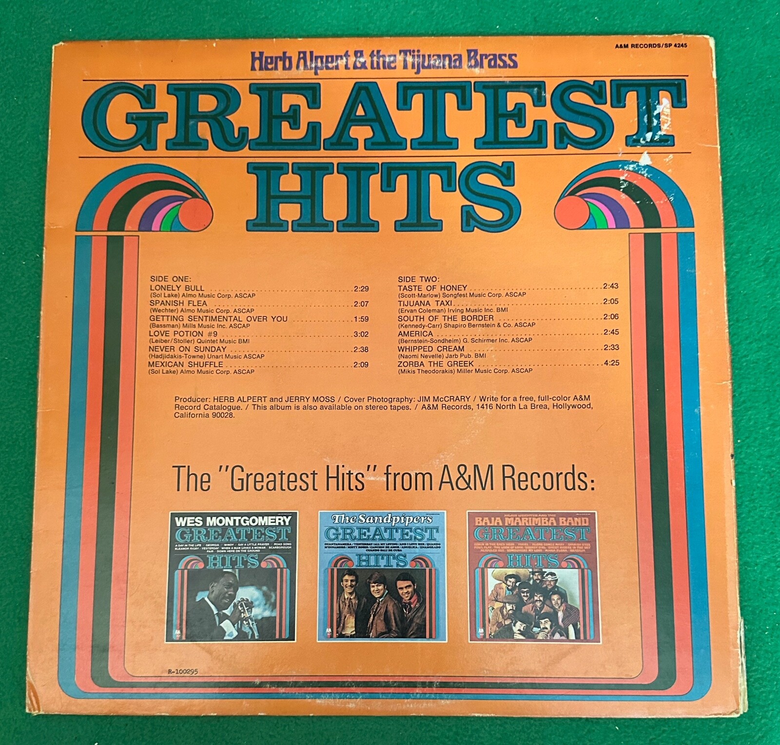 Herb Alpert & The Tijuana Brass Greatest Hits Vinyl LP. eBay