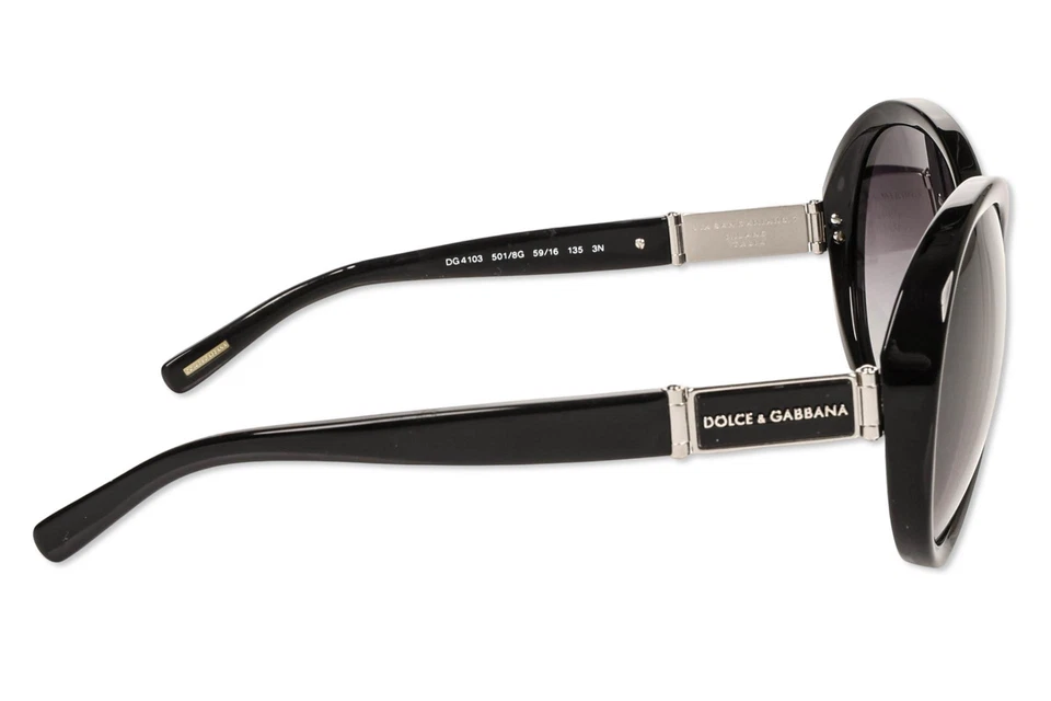 Dolce Gabbana DG4103 Women's Sunglasses 501/8G Black 59mm Gray Gradient *Read - Image 3 of 4